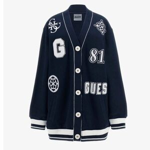 GUESS Kids Dark Blue Patch Cardigan